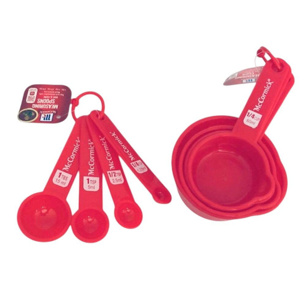McCormick Red Measuring Spoons & Cups Set